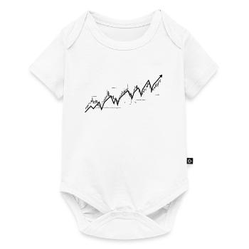 Bullish-Aktienmarkt-Trenddiagramm - Baby Premium Kurzarmbody - Weiß - Vorne