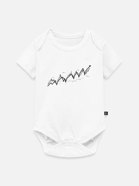 Bullish-Aktienmarkt-Trenddiagramm - Baby Premium Kurzarmbody - Weiß