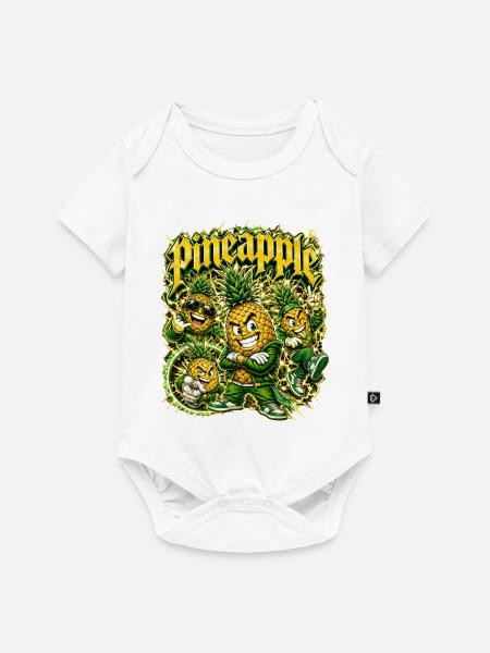 Ananas - Baby Premium Kurzarmbody - Weiß