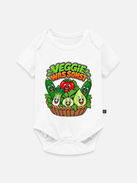 Veggie Was Sonst Gemüse - Baby Premium Kurzarmbody - Weiß