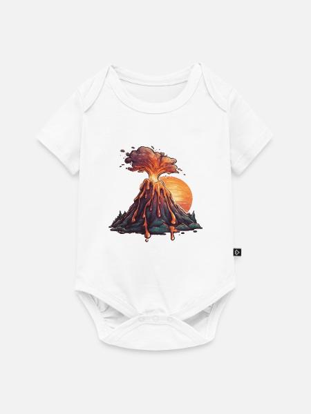 Sonnenuntergangs Vulkan - Baby Premium Kurzarmbody - Weiß