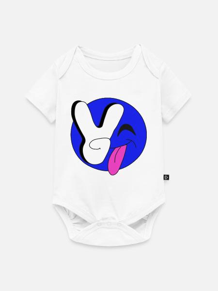 Smile_blue - Baby Premium Kurzarmbody - Weiß