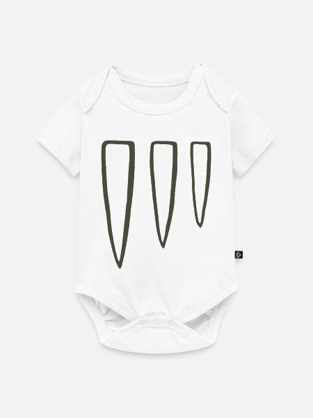 Drei-Punkt-Stammessymbol - Baby Premium Kurzarmbody - Weiß