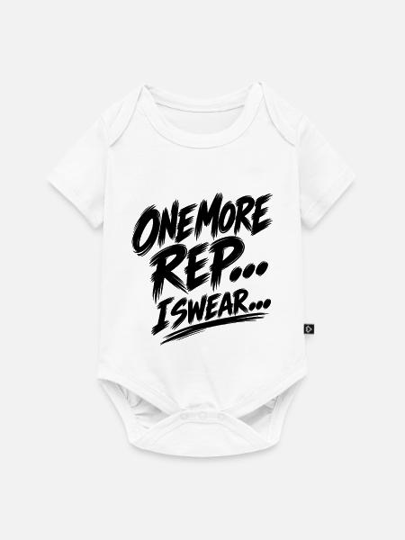 Noch eine Wiederholung – Fitnessstudio-Motivation - Baby Premium Kurzarmbody - Weiß