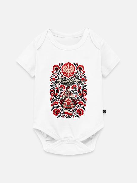 Polen | Störche, Tracht & Volkskunst - Baby Premium Kurzarmbody - Weiß