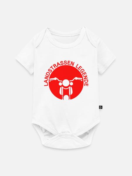 Landstraßen Legende Motorrad Logo - Baby Premium Kurzarmbody - Weiß
