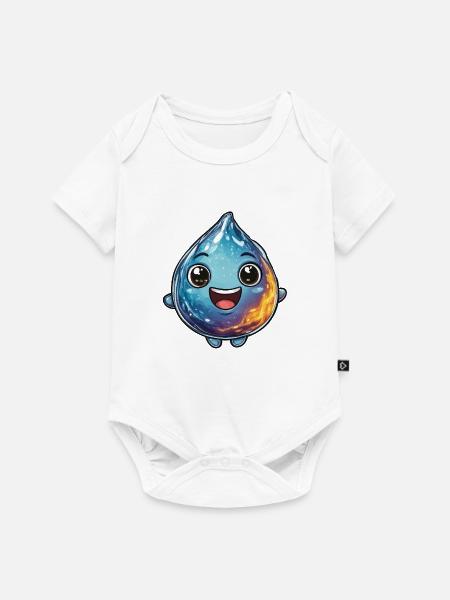 Wasser Tropfen  - Baby Premium Kurzarmbody - Weiß