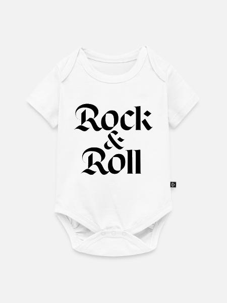 Gothic Rock and Roll - Baby Premium Kurzarmbody - Weiß