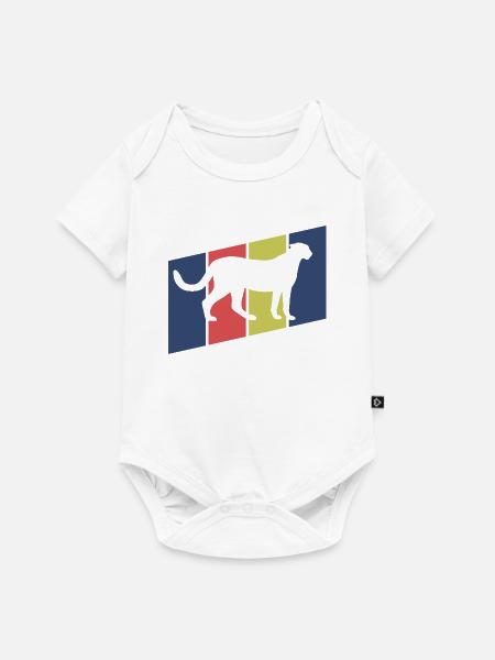 Gepard Retro Silhouette - Baby Premium Kurzarmbody - Weiß