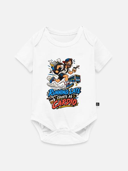 Zu spät läuft Cardio-Spaß - Baby Premium Kurzarmbody - Weiß