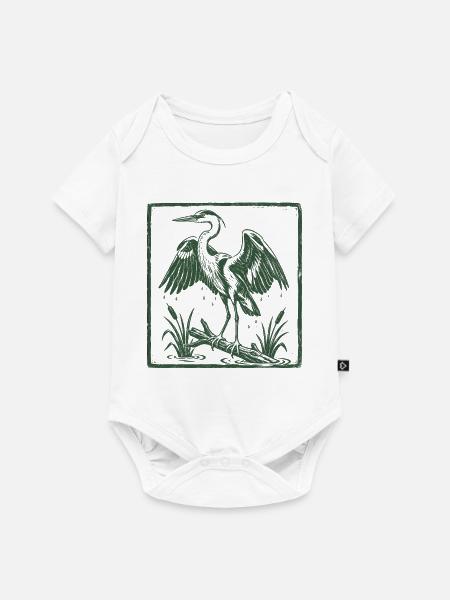 Blue Heron Birding Birdwatcher Heron - Baby Premium Kurzarmbody - Weiß