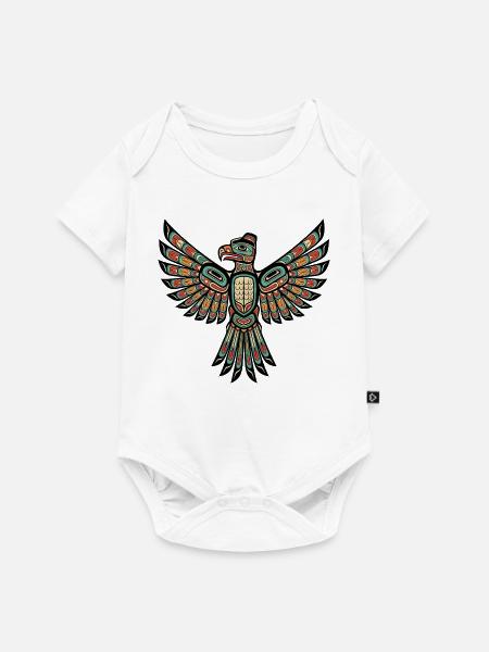 Indianischer Donnervogel Orange - Baby Premium Kurzarmbody - Weiß