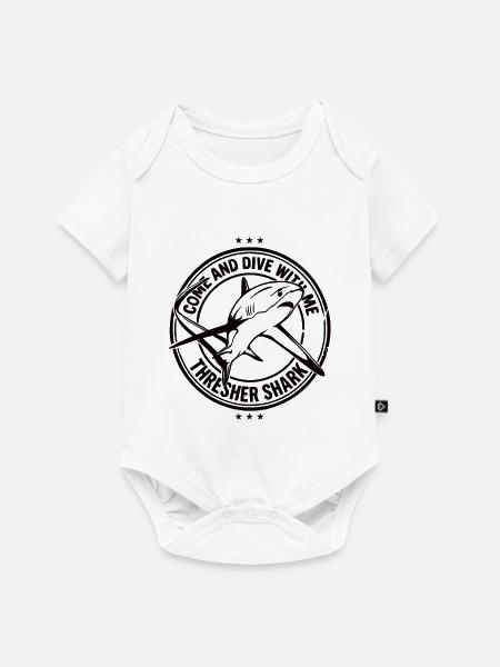 Fuchshai - Komm und tauch mit mir - Baby Premium Kurzarmbody - Weiß