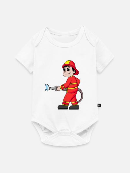 Feuerwehr Junge - Baby Premium Kurzarmbody - Weiß