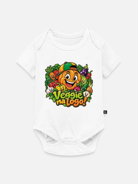Veggie na Logo - Baby Premium Kurzarmbody - Weiß