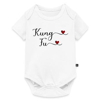 Kung Fu Herz - Baby Premium Kurzarmbody - Weiß - Vorne