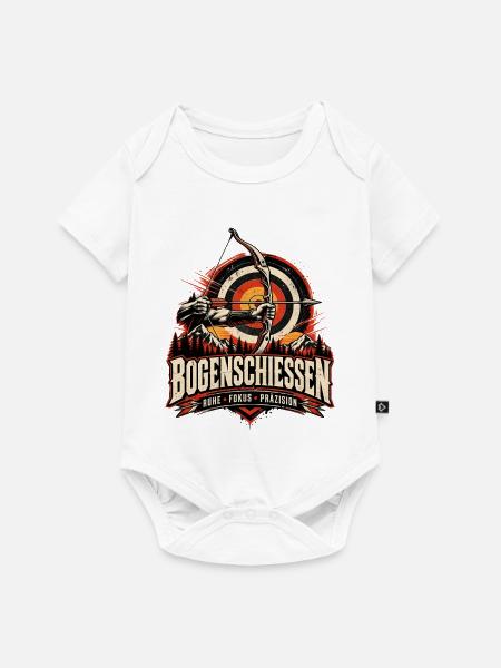 Bogenschießen Ruhe Fokus Präzision Retro - Baby Premium Kurzarmbody - Weiß