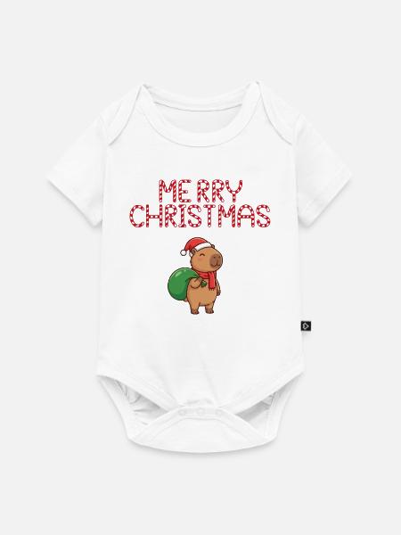 Frohe Weihnachten - Baby Premium Kurzarmbody - Weiß