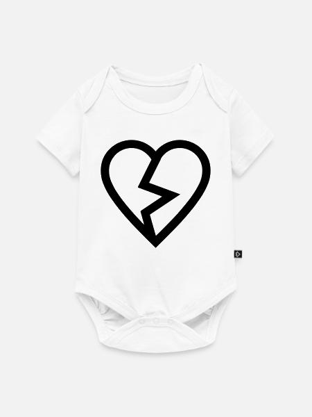gebrochenes Herz - Baby Premium Kurzarmbody - Weiß