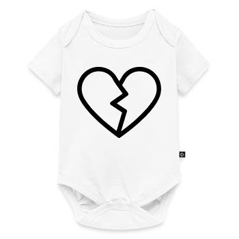 gebrochenes Herz - Baby Premium Kurzarmbody - Weiß - Vorne