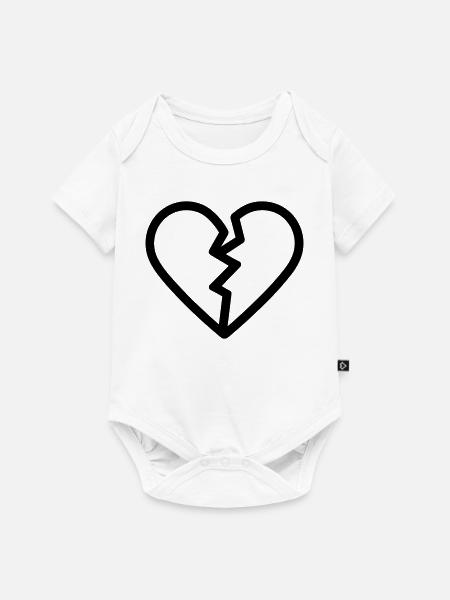 gebrochenes Herz - Baby Premium Kurzarmbody - Weiß