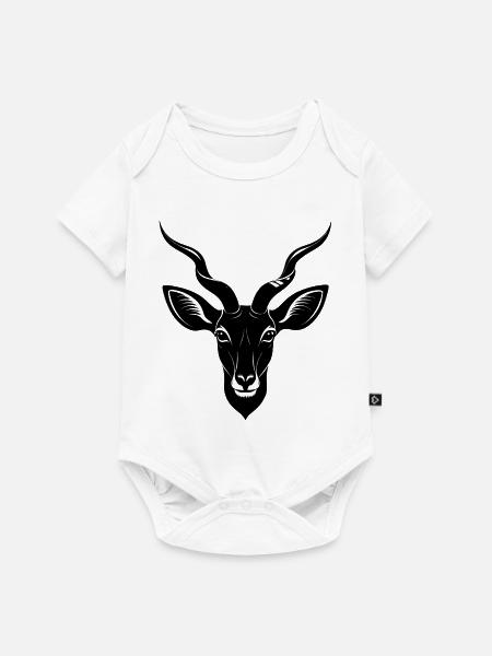Kudu-Antilope - Baby Premium Kurzarmbody - Weiß