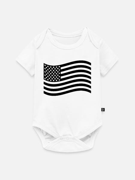 Flagge der Vereinigten Staaten - Baby Premium Kurzarmbody - Weiß