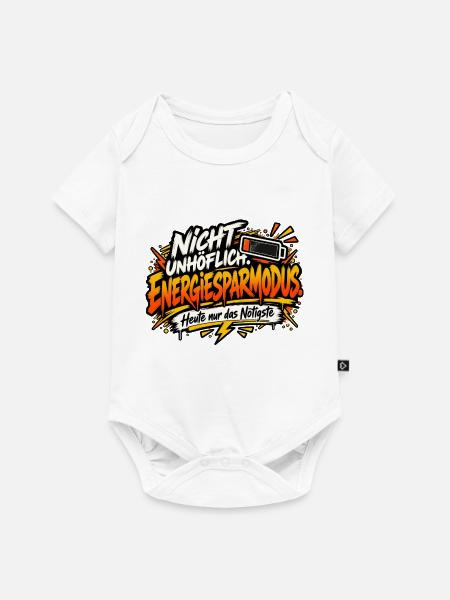 Nicht unhöflich Energiesparmodus - Baby Premium Kurzarmbody - Weiß