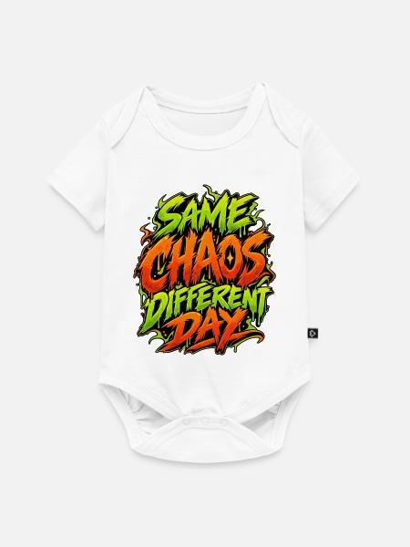 Same Chaos Different Day - Baby Premium Kurzarmbody - Weiß