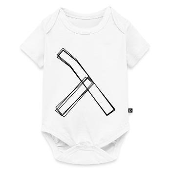 Griechischer Buchstabe Lambda handgezeichnet - Baby Premium Kurzarmbody - Weiß - Vorne