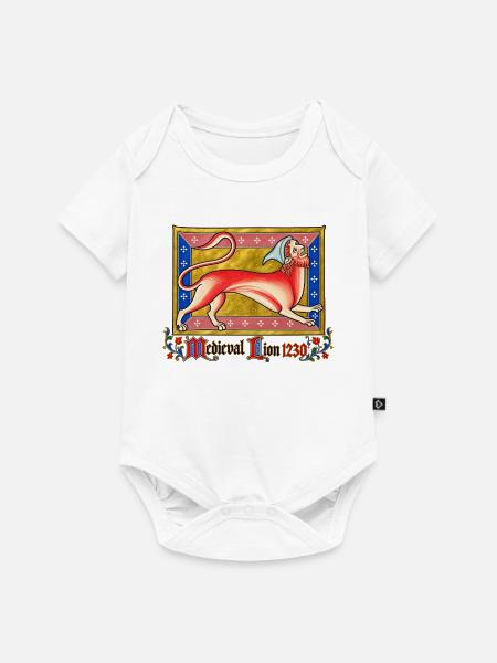 Mittelalterlicher Löwe (1230) - Baby Premium Kurzarmbody - Weiß