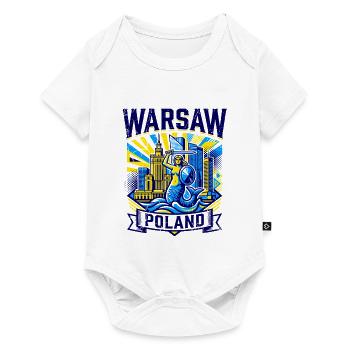 Warsaw Poland Skyline Aug 2026 Zwickau - Baby Premium Kurzarmbody - Weiß - Vorne