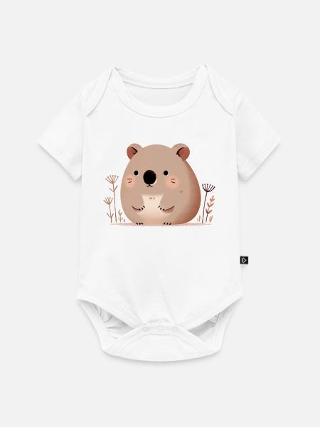 Wombat - Baby Premium Kurzarmbody - Weiß