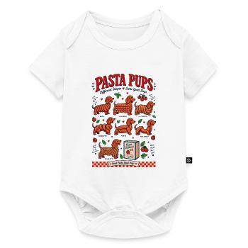 Pasta Pups Dachshund  - Baby Premium Kurzarmbody - Weiß - Vorne