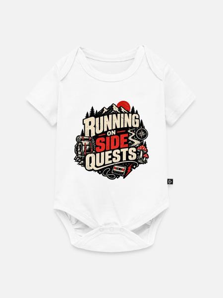 Laufend auf Nebenquests - Baby Premium Kurzarmbody - Weiß