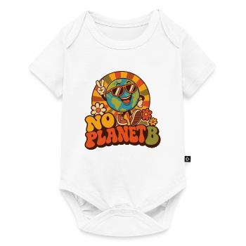 No Planet B – Erde Umweltschutz Retro - Baby Premium Kurzarmbody - Weiß - Vorne