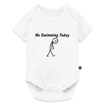 Heute kein Schwimmen – Lustiges Schwimm-Geschenk - Baby Premium Kurzarmbody - Weiß - Vorne
