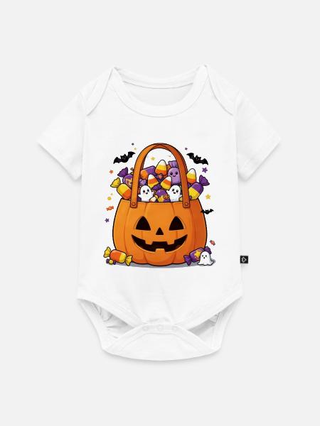 Just_Here_for_the_Candy - Baby Premium Kurzarmbody - Weiß