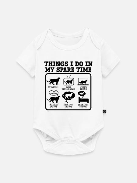 Cheetah Spare Time - Baby Premium Kurzarmbody - Weiß