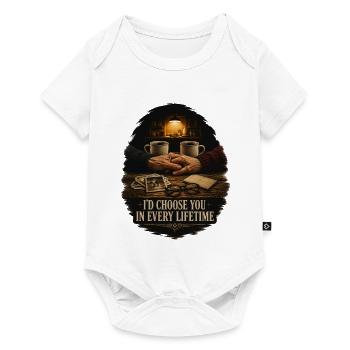 Ich würde dich in jedem Leben wählen - Baby Premium Kurzarmbody - Weiß - Vorne