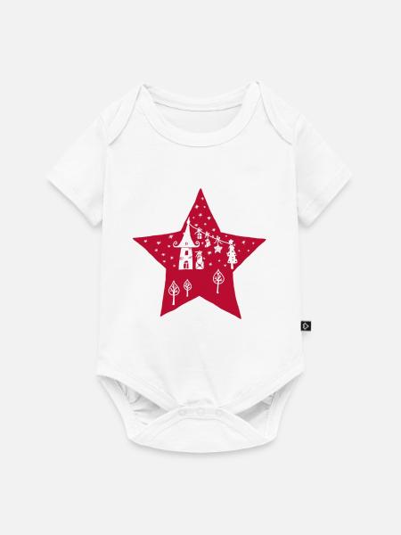Stern_mit_Haus - Baby Premium Kurzarmbody - Weiß