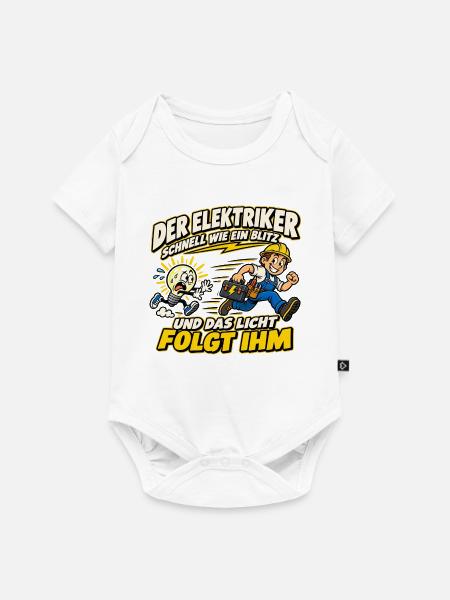 Elektriker – Schnell wie ein Blitz - Baby Premium Kurzarmbody - Weiß