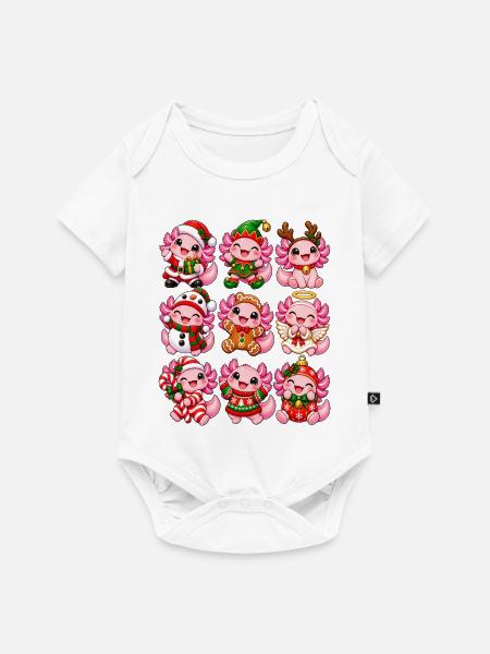 Weihnachtliche Kuschelelfen - Baby Premium Kurzarmbody - Weiß