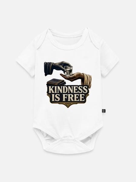 Freundlichkeit ist umsonst - Baby Premium Kurzarmbody - Weiß