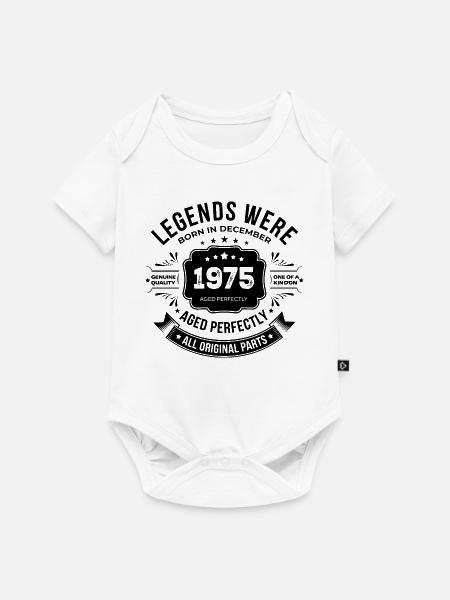 Dezember 1975 - Baby Premium Kurzarmbody - Weiß