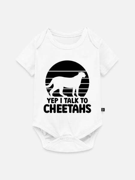 Gepard Humor - Baby Premium Kurzarmbody - Weiß