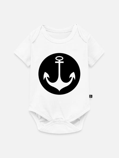 anker - Baby Premium Kurzarmbody - Weiß