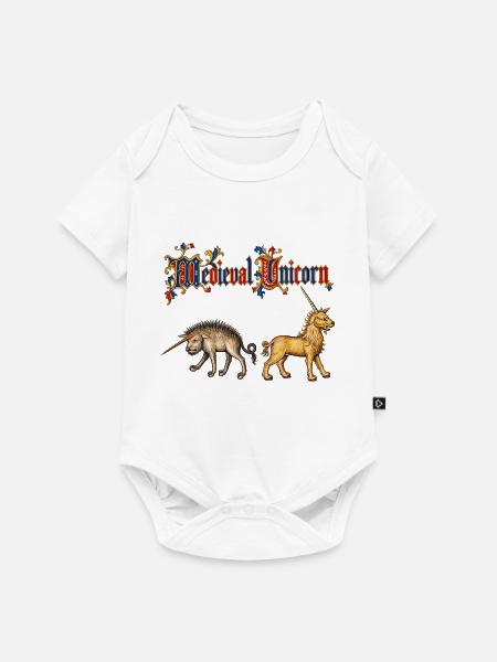 Mittelalterliche Einhörner - Baby Premium Kurzarmbody - Weiß
