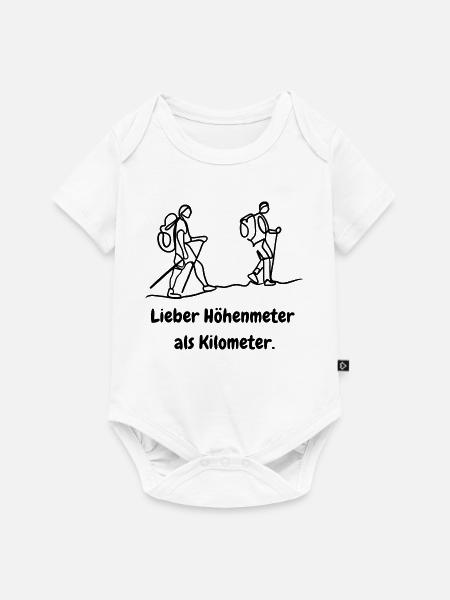 lieber höhenmeter als kilomenter - Baby Premium Kurzarmbody - Weiß