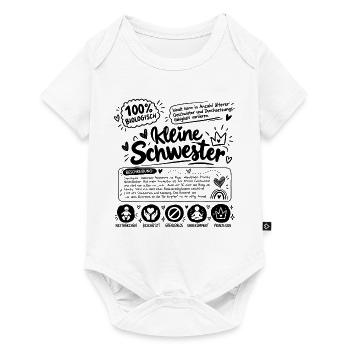 Lustiges Geschenk für die kleine Schwester - Baby Premium Kurzarmbody - Weiß - Vorne